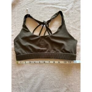 NWOT Icyzone Strappy Olive Green Sports Bra Women's S